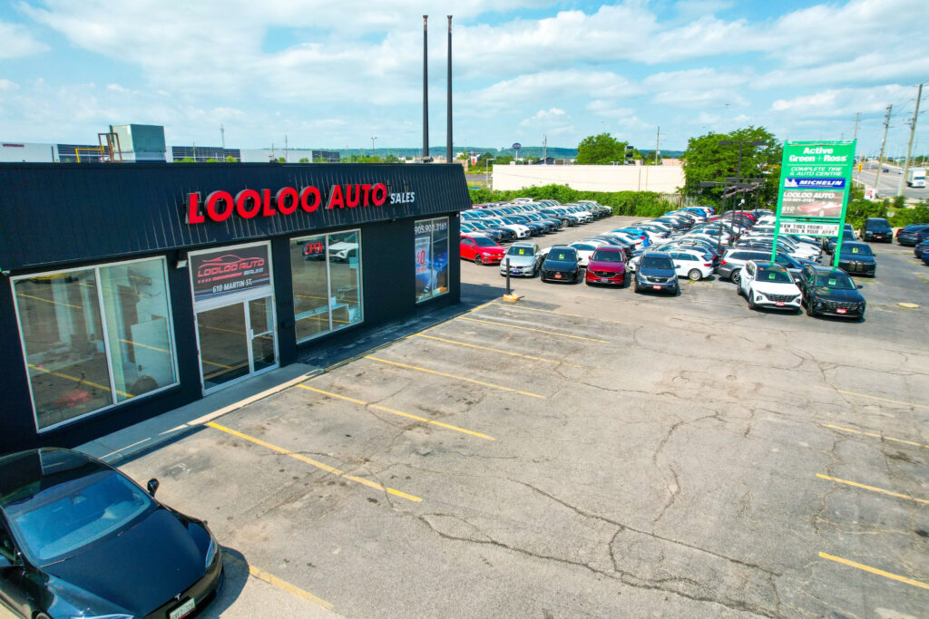 Looloo Auto Sales building and outdoor vehicle inventory